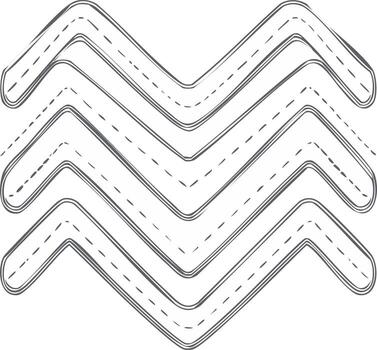 Abstract Zigzag Roads Pattern with Dashed Lines Geometric Design vector