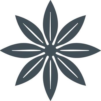 Eight Point Star Shape with Central Circle Pattern - Simple Geometric Design vector