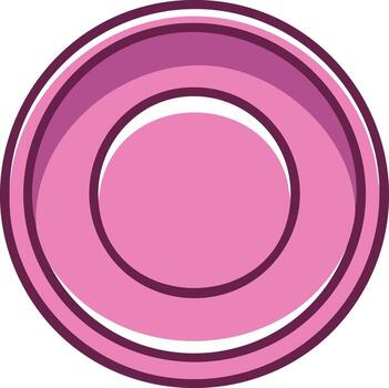resumen circulo gráfico forma diseño en rosado y púrpura con redondeado exterior borde vector