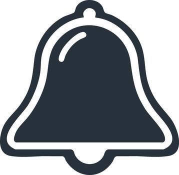 oscuro notificación campana icono símbolo representando alertas recordatorios solicitud mensajes y alarma sonidos vector