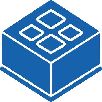 resumen azul isométrica 3d bloquear con cuatro diamante formas en parte superior vector