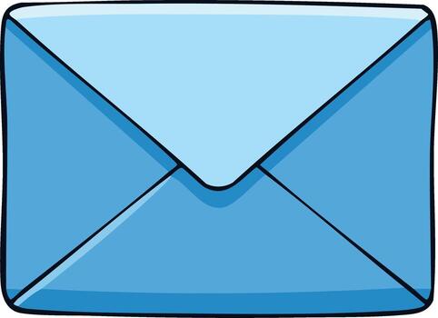 dibujos animados estilo azul correo sobre gráfico para comunicación y mensajería conceptos vector