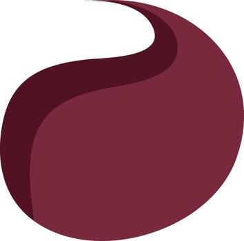 Abstract swirling organic shape in deep red hues with a subtle 3D effect and flowing lines vector