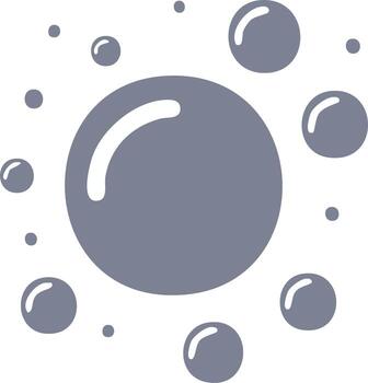 Abstract gray spheres and circles in varying sizes with highlights and shadows vector