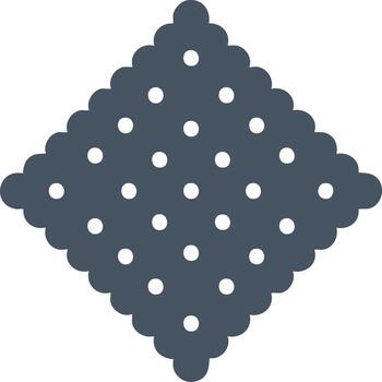 icono de un clásico galleta con hoyuelos. sencillo gráfico comida elemento para diseño vector