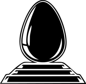 Abstract Oval Shape with Shiny Surface on Multi Tiered Platform Graphic vector