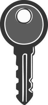 Elegant Key Illustration Symbolizing Security Access and Unlocking Solutions vector