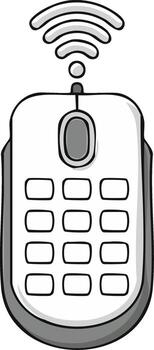 inalámbrico computadora ratón con aplicación íconos moderno dispositivo ilustración vector