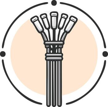 antiguo romano fasces icono símbolo de poder y unidad ilustración vector
