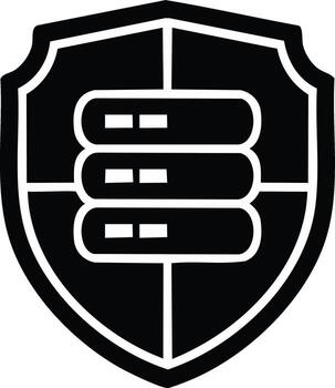 fuerte proteger icono simbolizando digital datos servidor proteccion y red seguridad vector