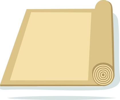 Rolled parchment scroll with paper for historical documents or creative announcements vector