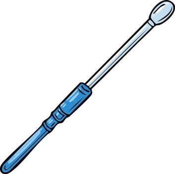 Illustration of a inoculation loop with plastic handle for laboratory or research purposes vector