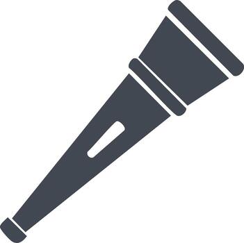 Mano aumentador telescopio con un minimalista diseño para navegación y exploración herramientas vector