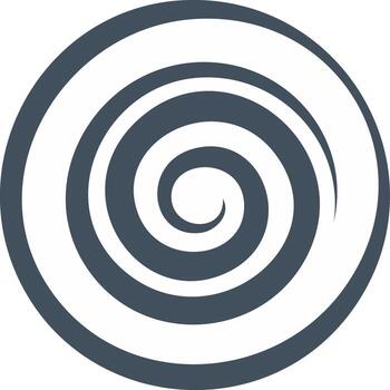 oscuro azul circular concéntrico remolino diseño, vórtice forma, moderno geométrico modelo vector