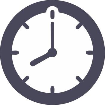 Clock Face Illustration Showing Eight O'Clock, Representing Time Management, Schedules, Deadlines, and Punctuality Concepts vector