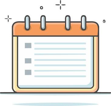 To-Do List Icon with Three Tasks for Schedule Planning and Organizer Concept vector