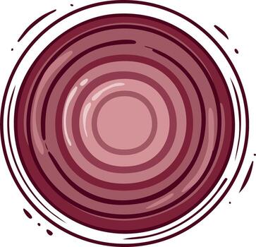 Abstract Circle Design with Concentric Rings and Splatter Effect in Red Tones vector