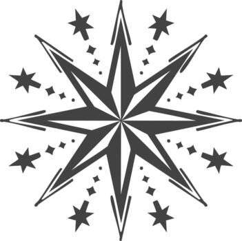 estilizado Starburst diseño gráfico con puntos y geométrico elementos vector