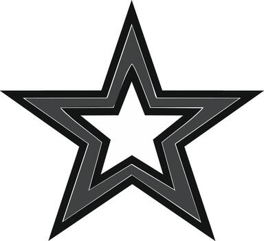 Geometric star shape illustration vector