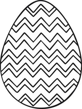 Pascua de Resurrección huevo con zig zag modelo diseño modelo Listo para colorante vector