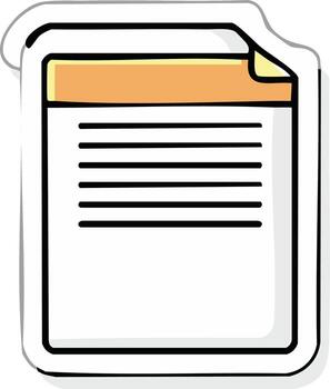 File Sticker with Text Lines and Header for Web and Print Design vector