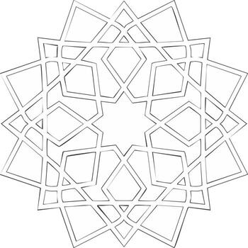 geométrico estrella modelo ilustración, intrincado diseño, resumen Arte vector