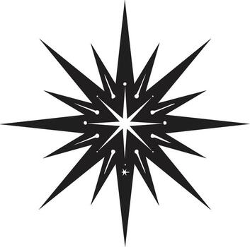 florido negro Starburst gráfico con espumoso puntos y intrincado separar diseño vector