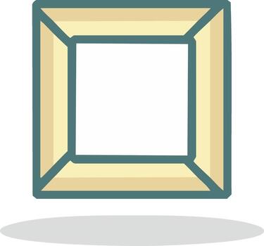 Simple square picture frame with shadow graphic illustration vector