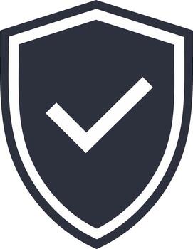 Shield with Check Mark Symbol - Security, Validation, Protection, and Assurance vector