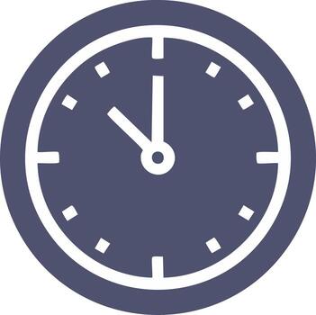 Simple illustration of a clock face with hands pointing at eleven o'clock, time concept vector