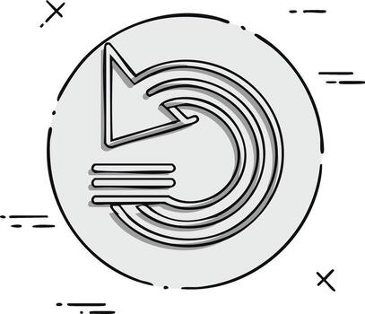 resumen ilustración de un recargar icono dentro un circulo con decorativo elementos vector