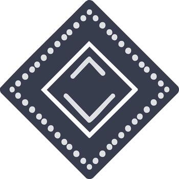 Rhombus Geometric Pattern Element, Abstract Shape with Dots, Square Art Deco Design and Decorative Shape vector