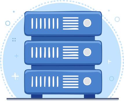 red servidor apilar ilustración para datos centrar hardware y nube tecnología vector