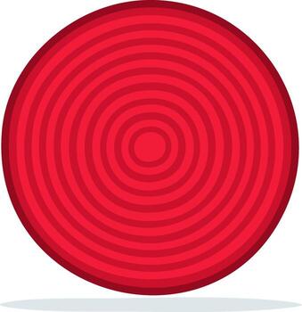 concéntrico rojo círculos resumen modelo con sutil sombra vector