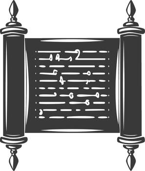 Ancient Scroll Illustration, Old Paper Document with Text, Traditional Manuscripts vector