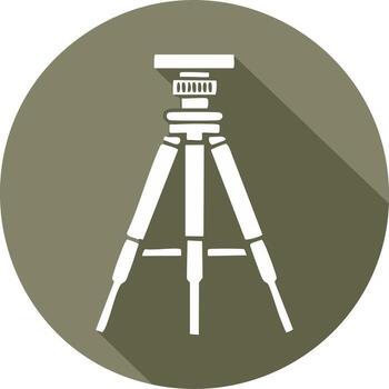 trípode icono en un circulo con un sombra, diseño elemento para foto o vector