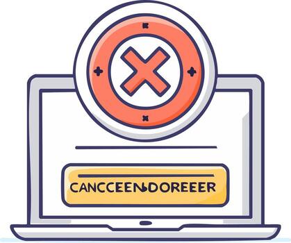 Laptop with Warning Symbol and Incorrect Input Field, Digital Error Notification vector