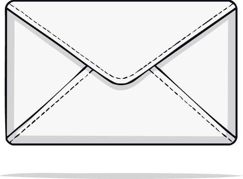 Modern Simple White Closed Envelope Icon for Email Mail and Communication Concepts vector