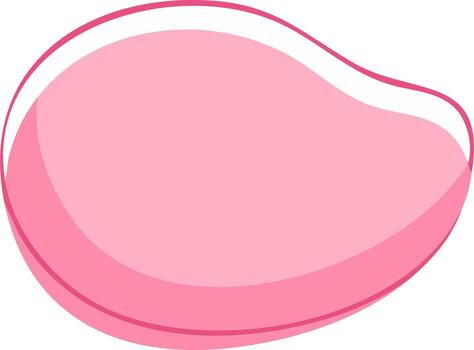 Abstract organic pink blob with flowing lines and smooth gradients vector