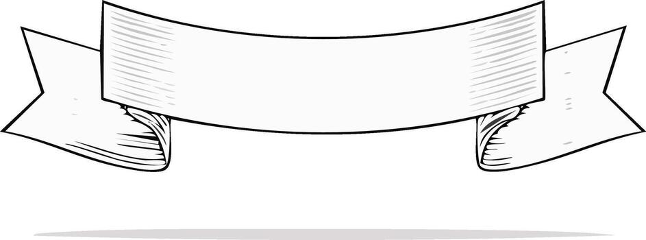 decorativo bandera ilustración con un blanco cinta para agregando Copiar o texto vector