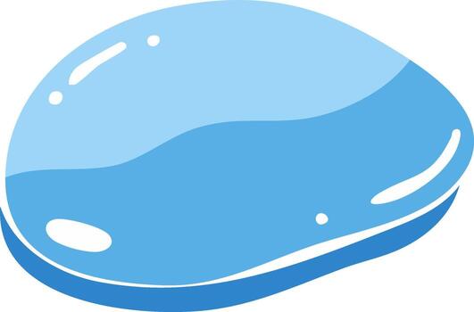 resumen ligero azul translúcido gota con brillante Destacar y suave olas vector