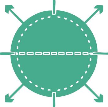 resumen verde circulo con direccional flechas gráfico diseño elementos vector