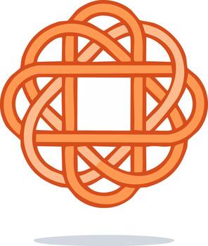 resumen nudo ilustración formando intrincado geométrico formas y redondo diseño elementos en sin costura bucle gráfico estilo vector