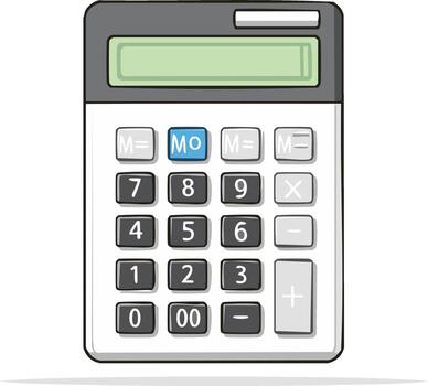 calculadora con verde mostrar, numérico y matemáticas función botones vector