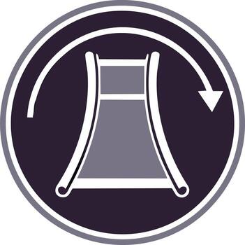 antiguo Desplazarse manuscrito con circular actualizar flecha icono para historia y documentos vector