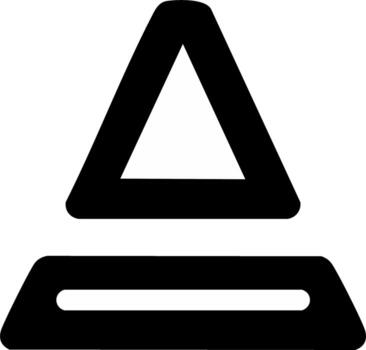 Black triangle symbol above horizontal line symbol representing translation or movement vector