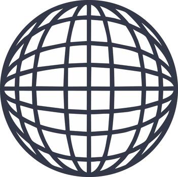 resumen globo red cuadrícula contorno icono representación vector