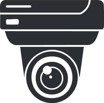 Modern Security Camera Icon for Digital Surveillance and Monitoring System vector