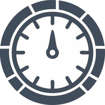 circular hora indicador icono simbolizando Progreso y plazos para hora administración y tarea terminación vector