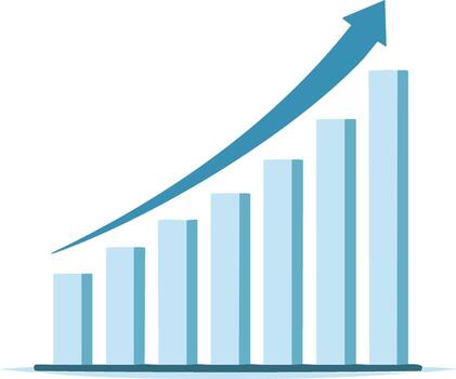 ascendente gráfico negocio y Finanzas conceptual representación con flecha vector